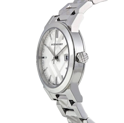 Burberry BU9750 City Chronograph Silbernes Zifferblatt  Edelstahl Damen Uhr Burberry BU9750 City Chronograph Silbernes Zifferblatt  Edelstahl Damen Uhr